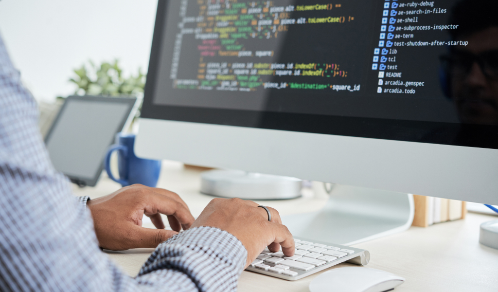 AI Programming Languages. Coding man